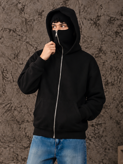 Balaclava Ninja Zipper Hoodie Jacket For Men