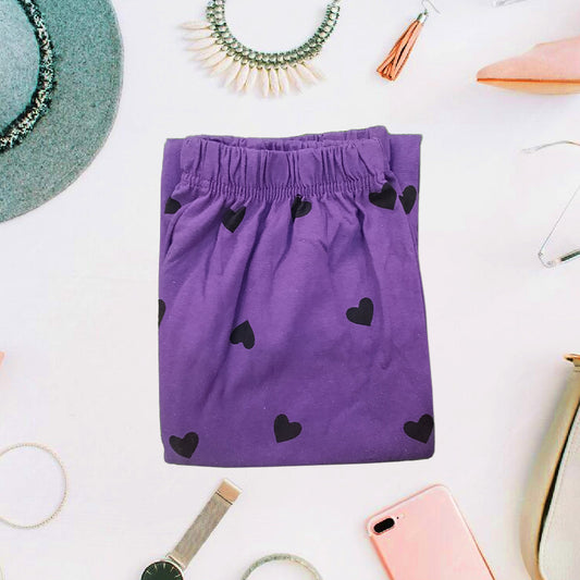 Trouser - Purple Black Multi Hearts