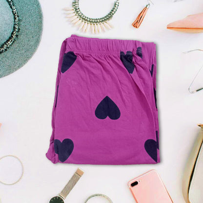 Trouser - Black Multi Hearts Pink