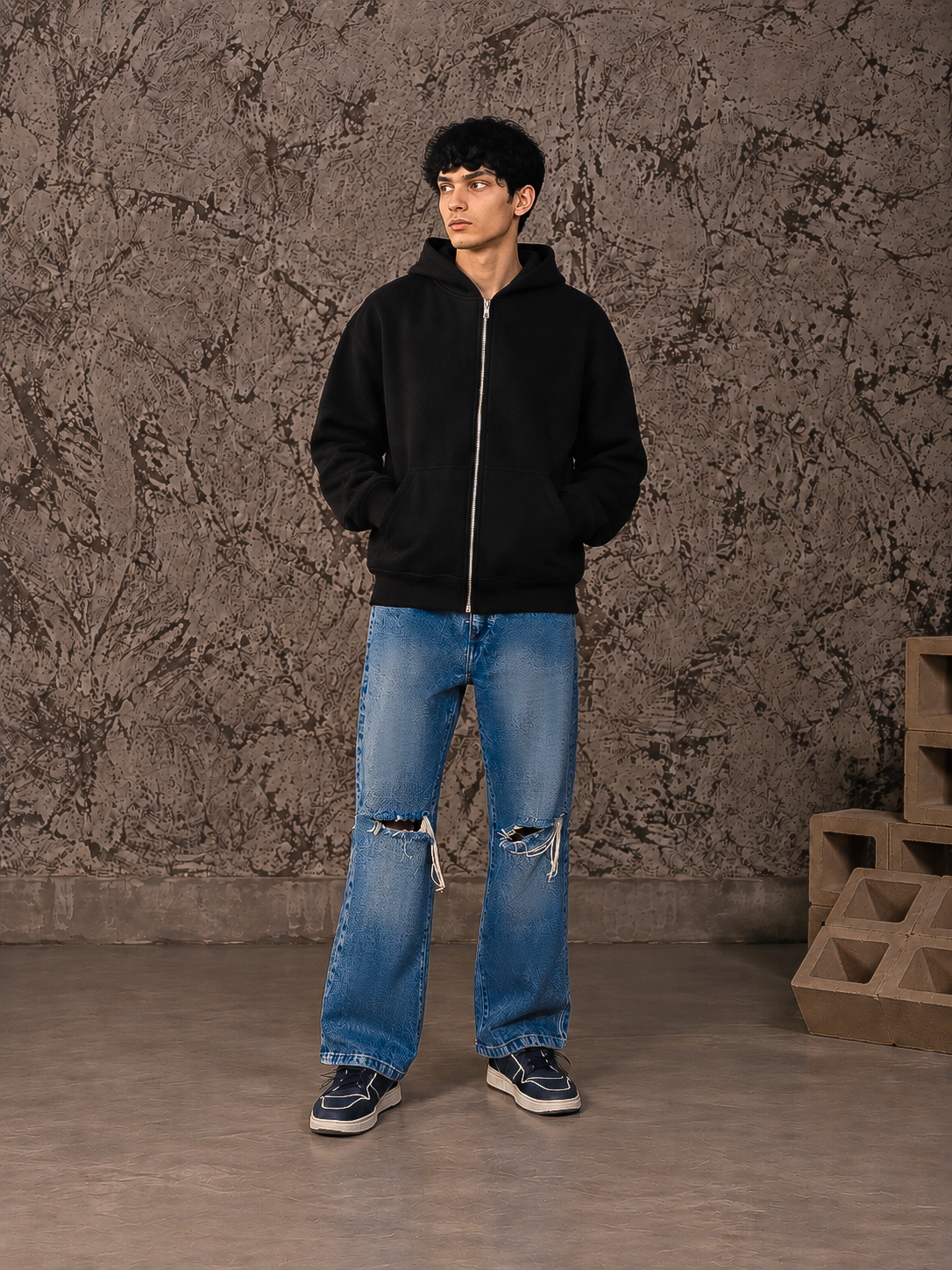 Balaclava Ninja Zipper Hoodie Jacket For Men