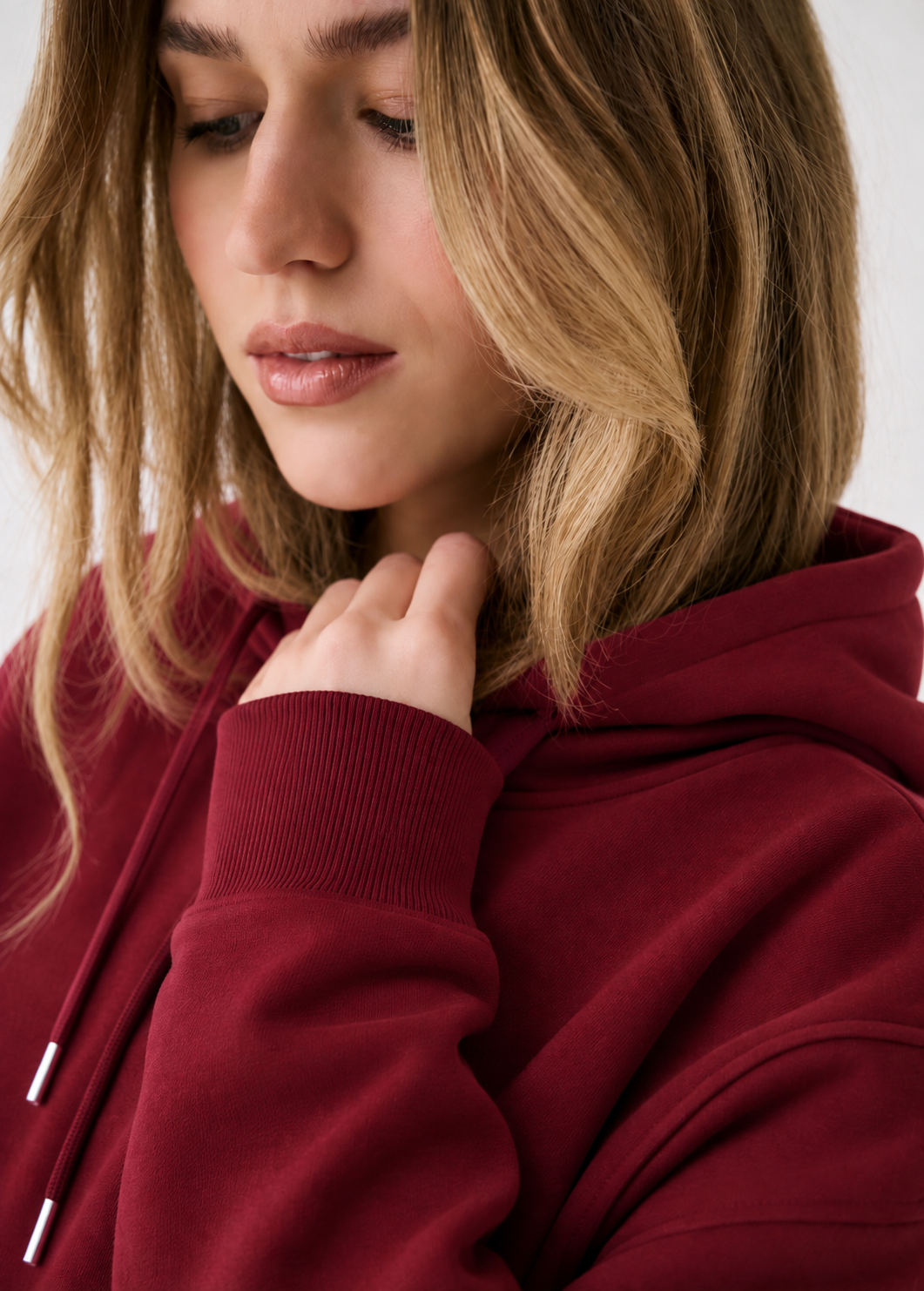 Winter Maroon Basic Hoodie