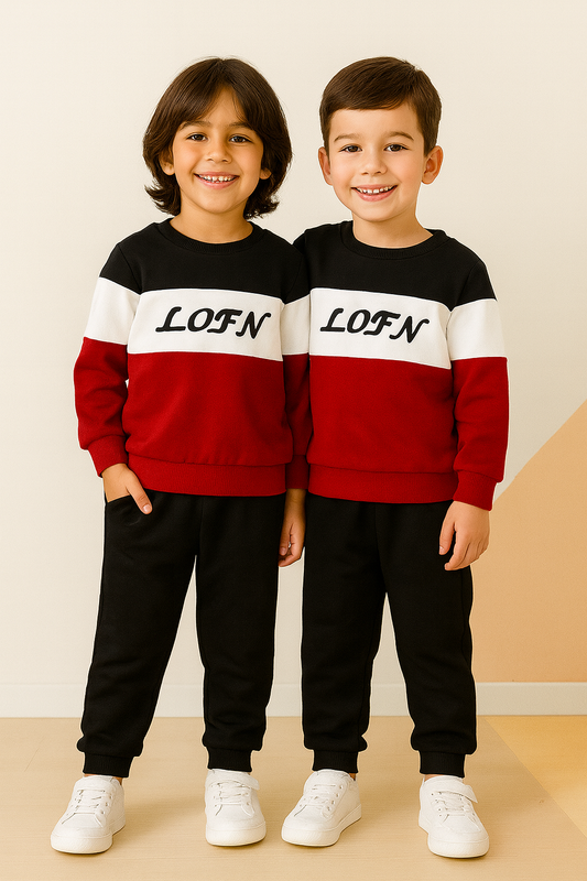 Fleece Fabric Land Style Printed Kids Winter Suit ( Each )