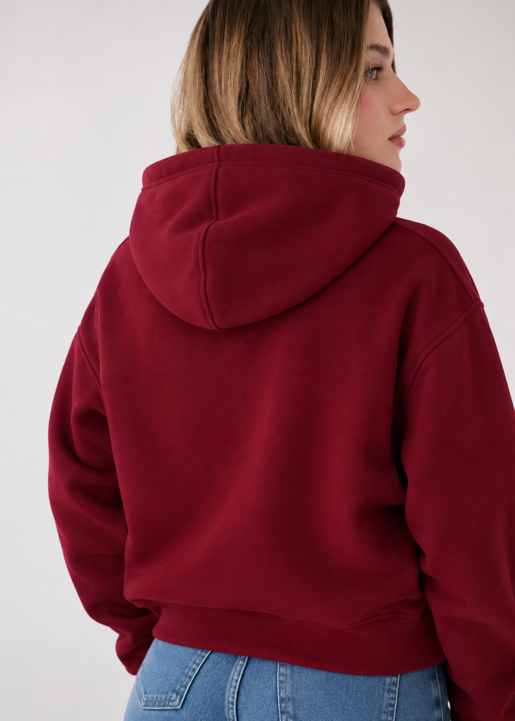 Winter Maroon Basic Hoodie