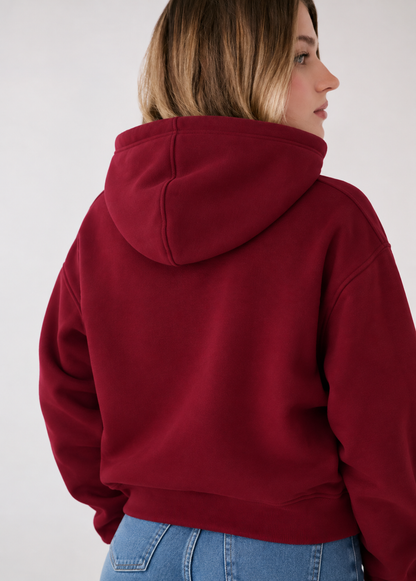 Winter Maroon Basic Hoodie