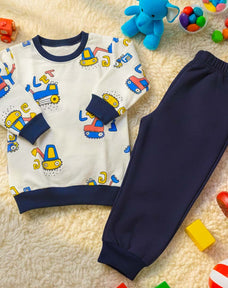 Truck Printed Kids Winter Suit