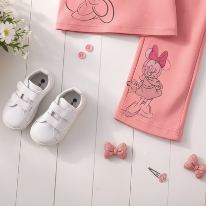 Pink Minnie Mouse Half Sleeve Kids Suit