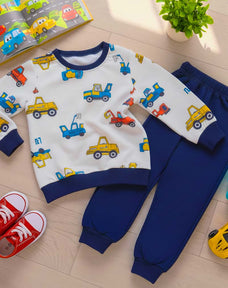 Truck Printed Kids Winter Suit