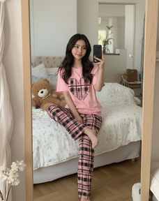 Good Girl Printed Half Sleeve Night Suit (7-14 Years)