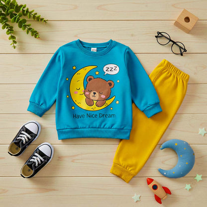 Moon Printed Kids Winter Suit