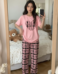 Good Girl Printed Half Sleeve Night Suit (7-14 Years)