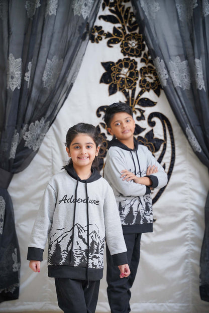 Adventure Printed Kids Winter Suit