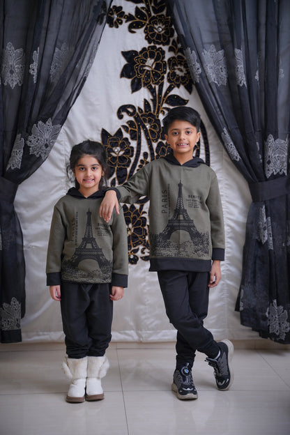 Paris Printed Kids Winter Suit ( Each )