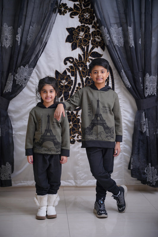 Paris Printed Kids Winter Suit ( Each )