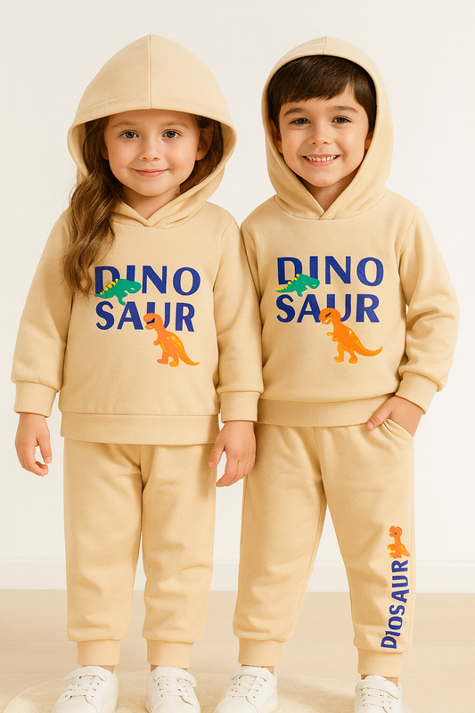 Fleece Fabric Dinosaur Printed Kids Winter Suit ( Each )