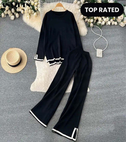 Winter Black Plazzo Co-Ord Set