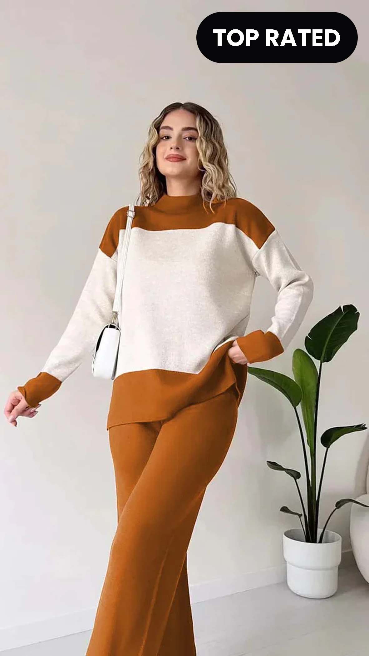 Winter Brown Panel 2 PC Co-Ord Set