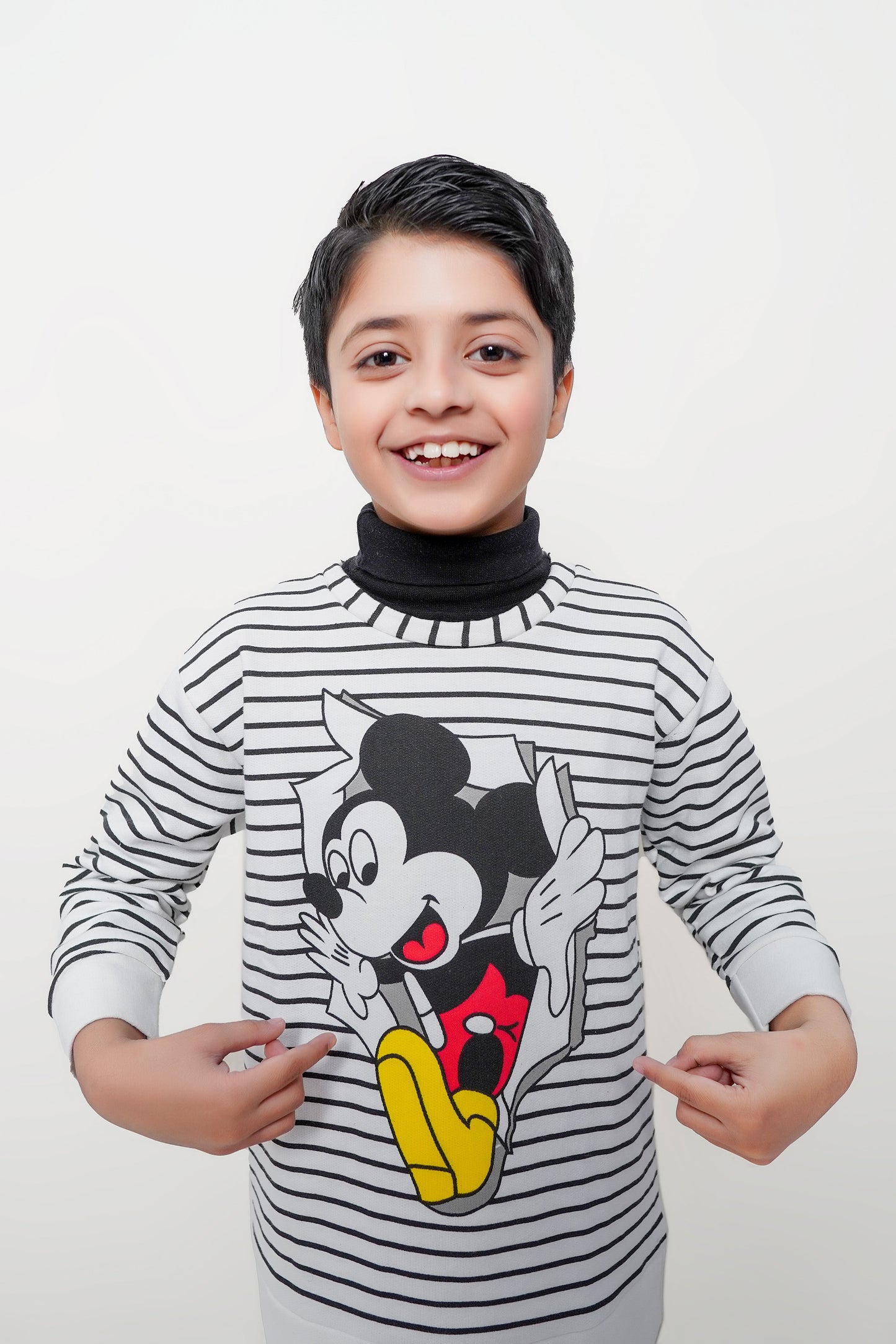 Fleece Fabric Mickey Mouse Printed Kids Winter Suit ( Each )