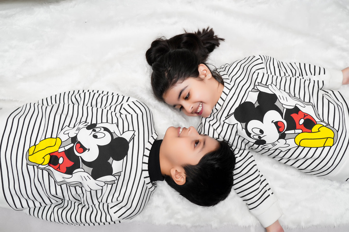 Fleece Fabric Mickey Mouse Printed Kids Winter Suit ( Each )