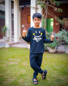 Navy Blue Smiley Kids Suit (Each)