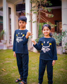 Navy Blue Smiley Kids Suit (Each)