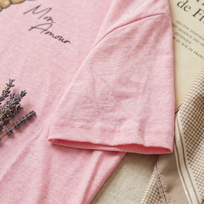 Pink Mon Amour Printed Long T Shirt