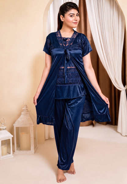 3 Piece with Gown Nighty
