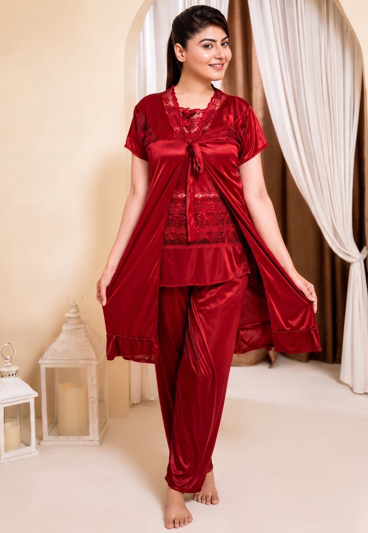 3 Piece with Gown Nighty