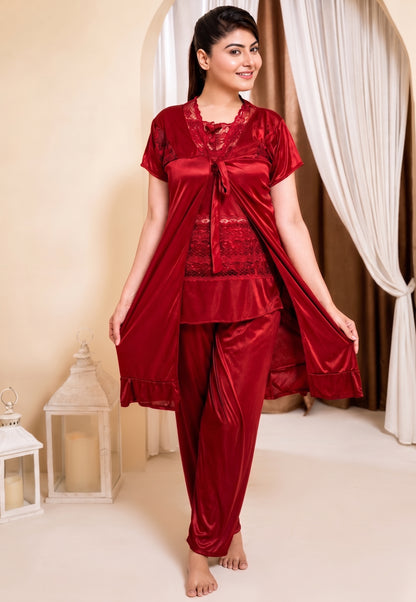 3 Piece with Gown Nighty