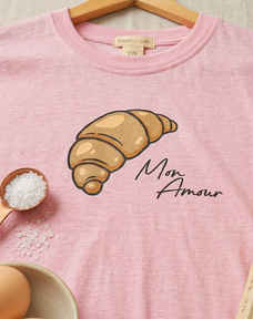 Pink Mon Amour Printed Long T Shirt