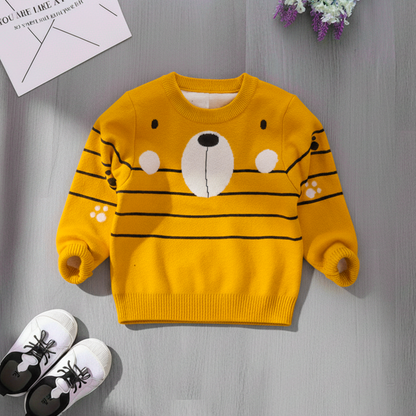 Yellow Bear Printed Kids Sweatshirt