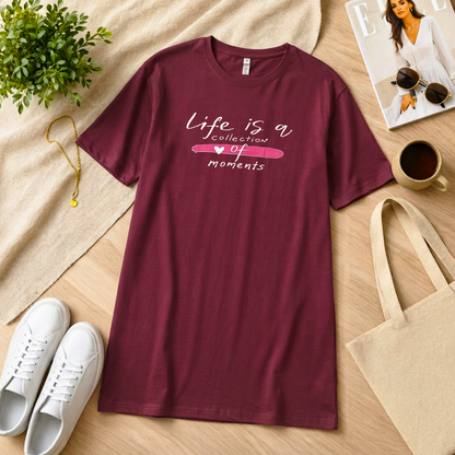 Be The Sunshine Printed Maroon Long T Shirt