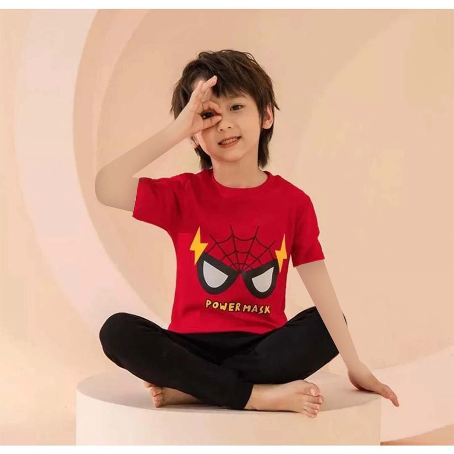 Black Spider Half Sleeve Kids Suit (Each)