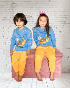 Moon Printed Kids Winter Suit