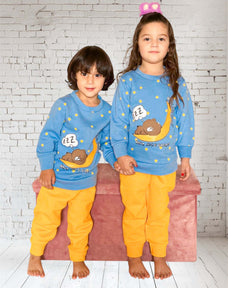 Moon Printed Kids Winter Suit