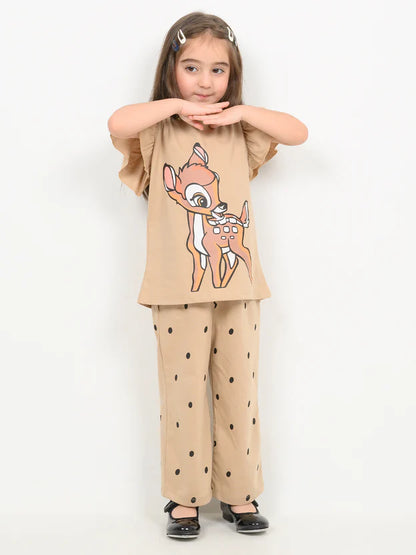 Baby Deer Half Sleeve Kids Suit