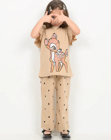 Baby Deer Half Sleeve Kids Suit