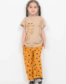 Baby Giraffe Half Sleeve Kids Suit