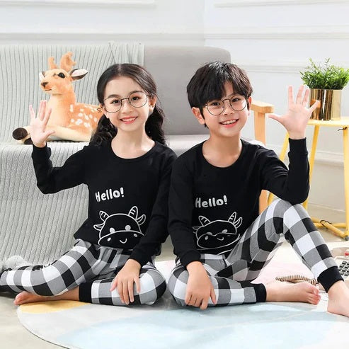 Hello Printed Kids Winter Suit