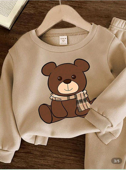Teddy Bear Printed Kids Winter Suit