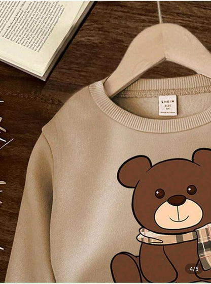 Teddy Bear Printed Kids Winter Suit