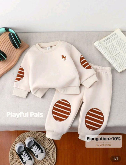Horse Printed Kids Winter Suit