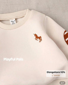 Horse Printed Kids Winter Suit