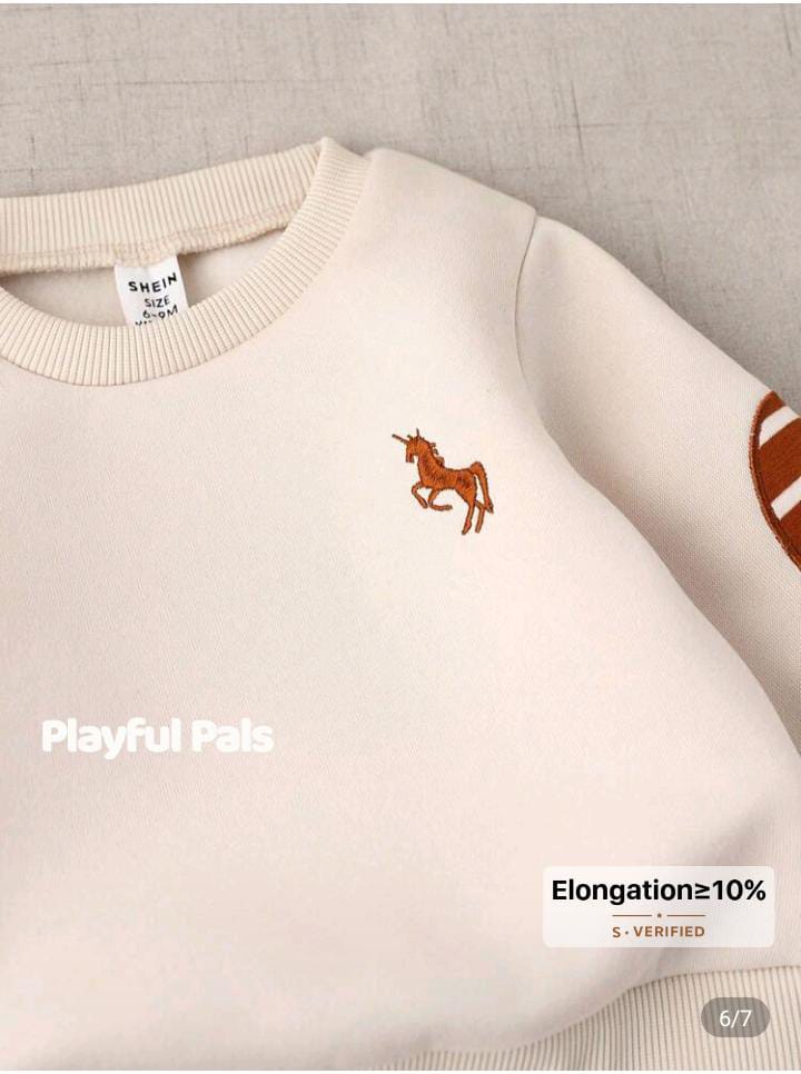 Horse Printed Kids Winter Suit