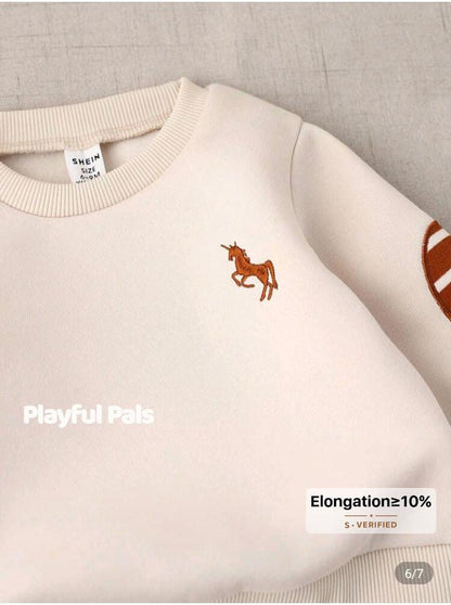 Horse Printed Kids Winter Suit