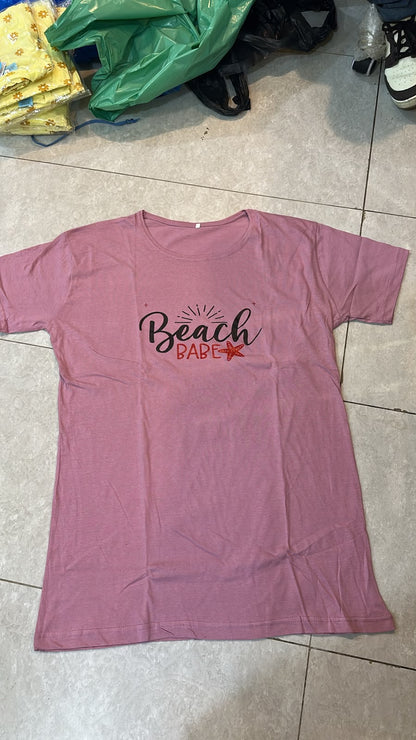 Hooray Printed Grey Long T Shirt