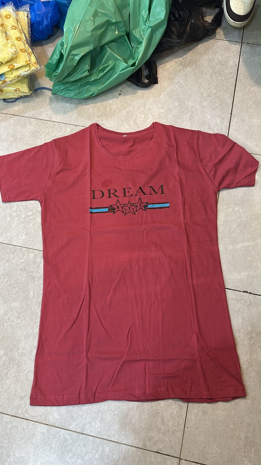 True Dreams Printed Maroon Long T Shirt