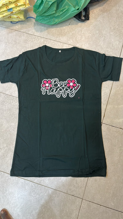 Party Printed Black Long T Shirt (Copy)