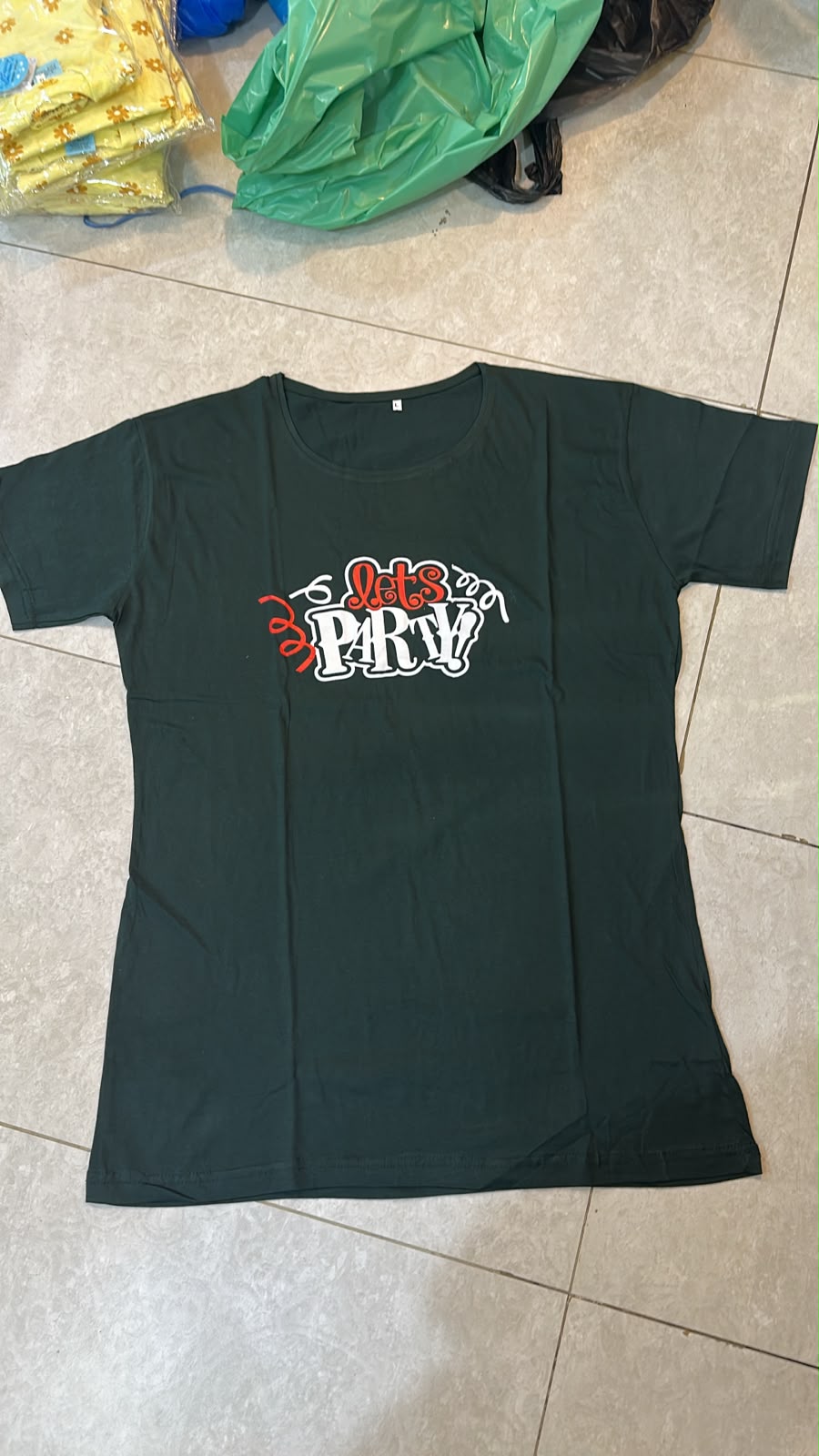 Party Printed Black Long T Shirt (Copy)