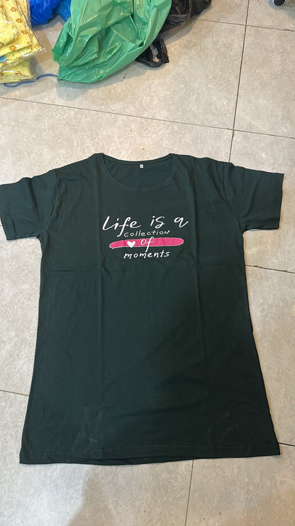Party Printed Black Long T Shirt (Copy)