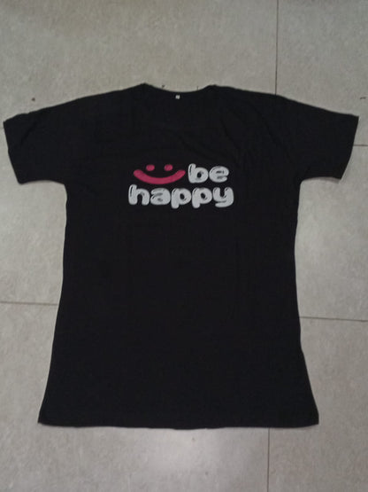 Shine Star Printed Black Long T Shirt